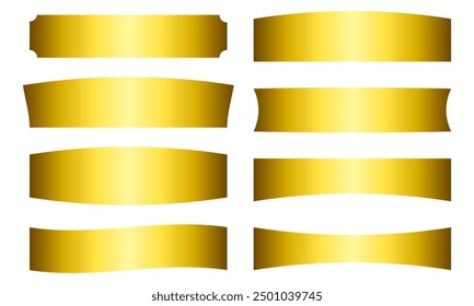 Conjunto de diseño de etiqueta de oro con diferentes Formas