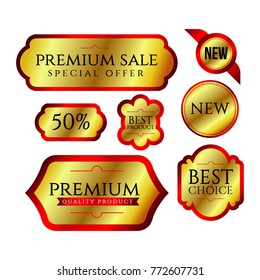 Gold label design template
