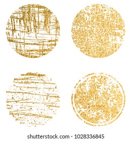 Gold label with golden glitter texture. Banners, logos, Icons, labels and badges set . Vector 