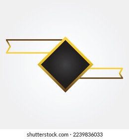 gold label on white background