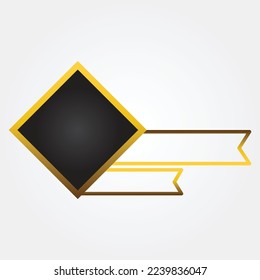 gold label on white background