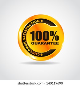 Gold label. Premium Quality. Vector illustration