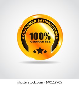 Gold label. Premium Quality. Vector illustration