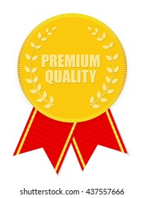 Gold Label Premium Quality. Vector Illustration EPS10