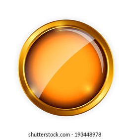 Gold Label Sign Template Vector Illustration