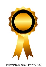 Gold Label Sign Template Vector Illustration
