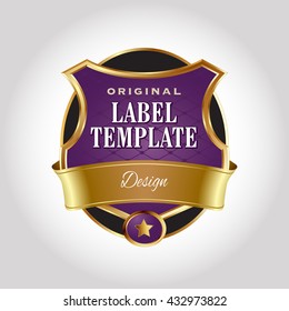 Gold Label Template