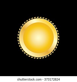 Gold label . Vector Seal .