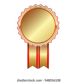 Gold labels award  .Empty space for text. Template for awards, quality mark, diplomas and certificates.