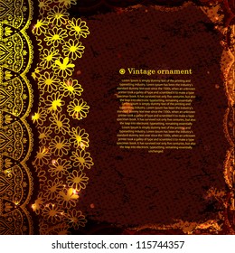 Gold lace background