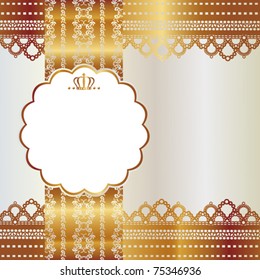gold lace card