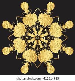gold lace pattern on a black background