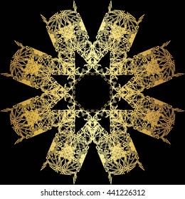 gold lace pattern on a black background

