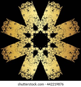 gold lace pattern on a black background


