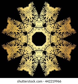 gold lace pattern on a black background

