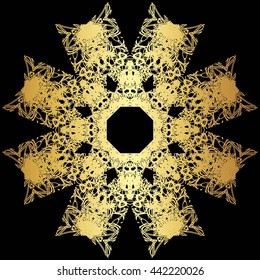 gold lace pattern on a black background

