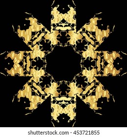 gold lace pattern on a black background