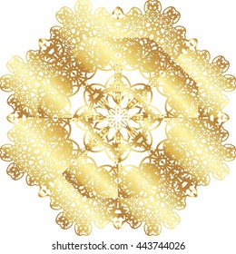 gold lace pattern on a white background