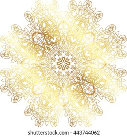 gold lace pattern on a white background
