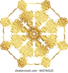 gold lace pattern on a white background