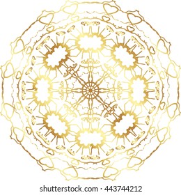 gold lace pattern on a white background