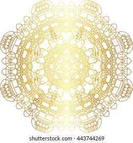 gold lace pattern on a white background