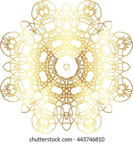 gold lace pattern on a white background
