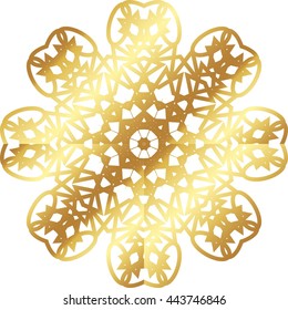gold lace pattern on a white background
