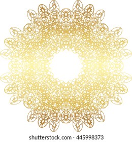 gold lace pattern on a white background

