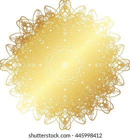gold lace pattern on a white background

