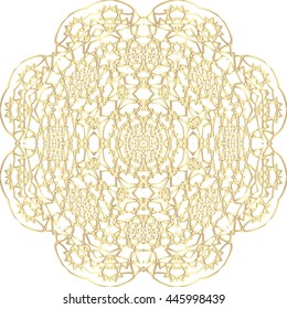gold lace pattern on a white background

