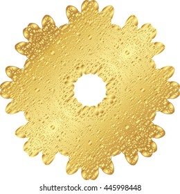 gold lace pattern on a white background

