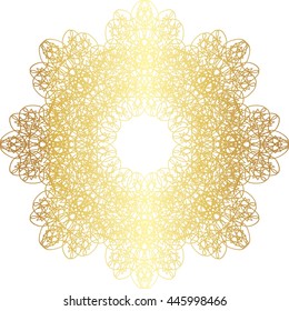 gold lace pattern on a white background

