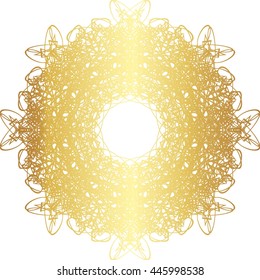 gold lace pattern on a white background


