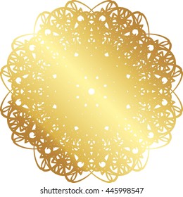 gold lace pattern on a white background

