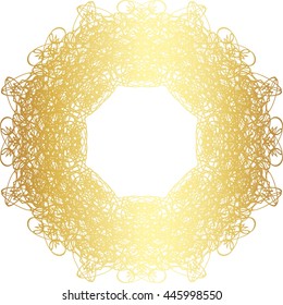 gold lace pattern on a white background

