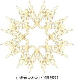 gold lace pattern on a white background

