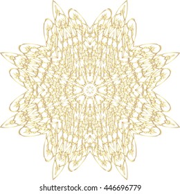 gold lace pattern on a white background