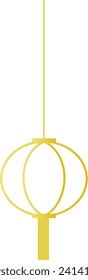 The gold lantern of Chinese style vector