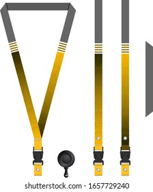 Gold Lanyard Template for All Company