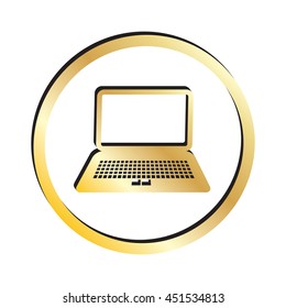 Gold Laptop Icon