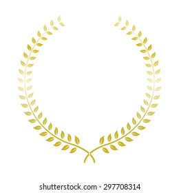 Vector Golden Laurel Wreath Stock Vector (Royalty Free) 125433257 ...