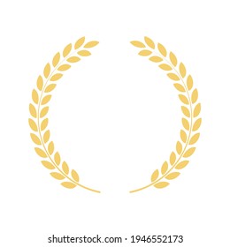 Gold Lorrel Award Icon. Gilt für Auszeichnungen, Zertifikate, Embleme oder Abzeichen.