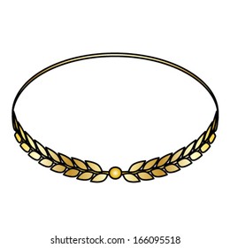 A gold laurel circlet.