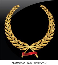 Gold laurel wreath