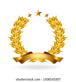 Gold Laurel Wreath Award Laurel Wreath Stock Vector (Royalty Free ...