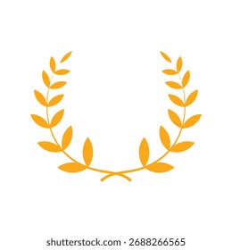 gold laurel wreath design element