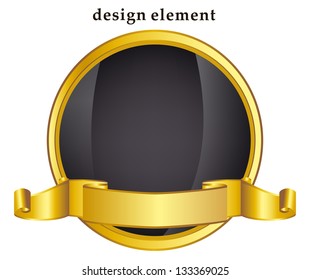 gold laurel wreath. eps10 vector illustration