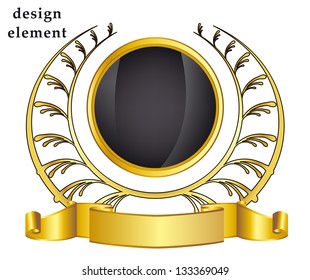 gold laurel wreath. eps10 vector illustration