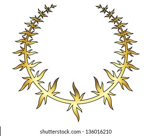 gold laurel wreath. eps10 vector illustration